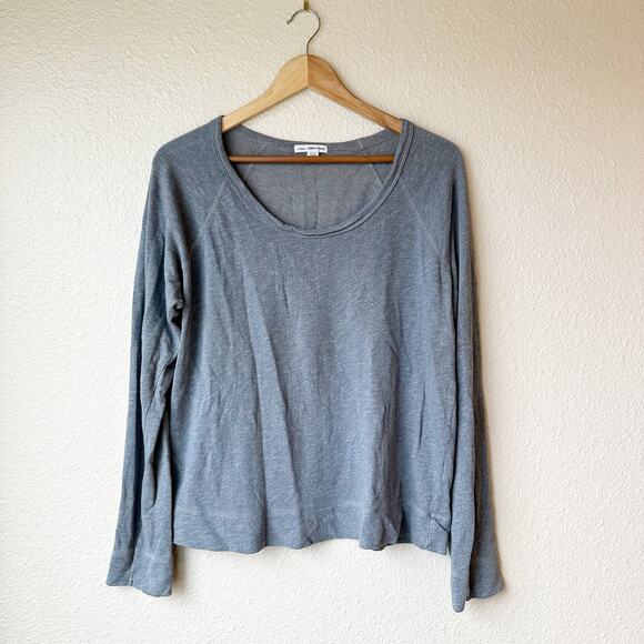 James Perse Tops - James Perse Vintage French Terry Cropped Raglan Pullover WXT3964CU Sz 4 XL